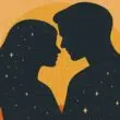 Silhouette symbolique d’une femme pensive sous un ciel étoilé, illustrant les pensées contradictoires et les doutes dans une relation amoureuse incertaine