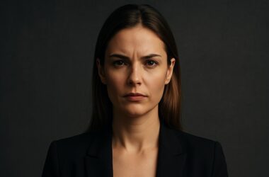 Portrait d’une femme confiante et mystérieuse, symbole de force intérieure et de personnalité affirmée