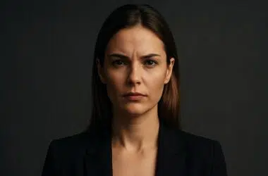 Portrait d’une femme confiante et mystérieuse, symbole de force intérieure et de personnalité affirmée
