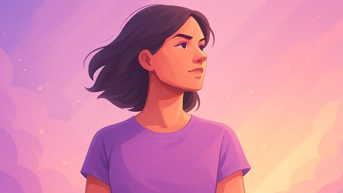Femme pensive brisant le cercle des relations toxiques, introspection et changement intérieur pour des amours plus saines